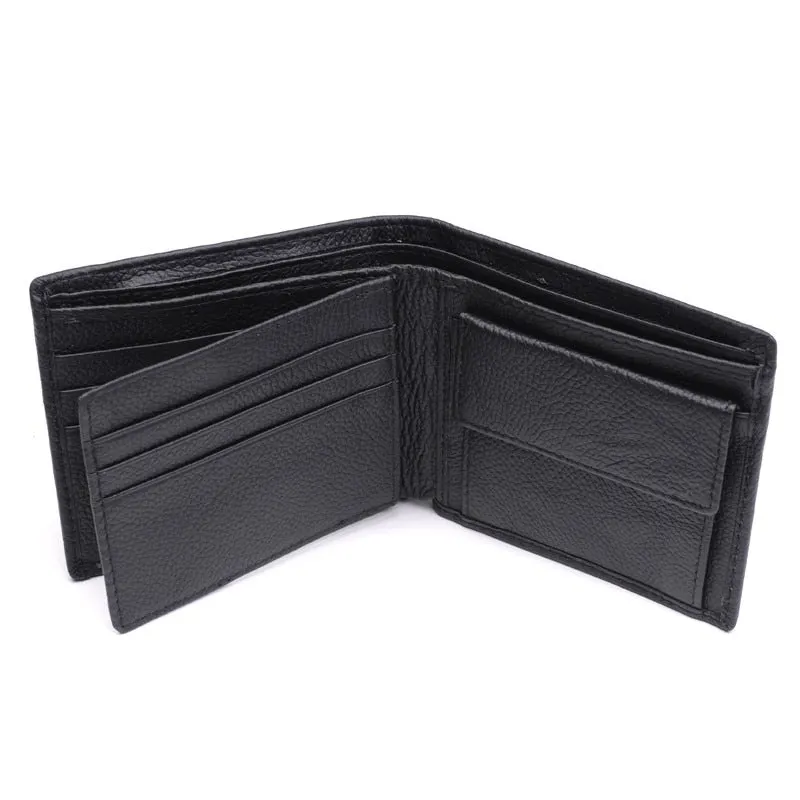 100% Genuine Leather Wallet Men New Brand Purses for men Black Brown Bifold Wallet RFID Blocking Wallets With Gift Box MRF7