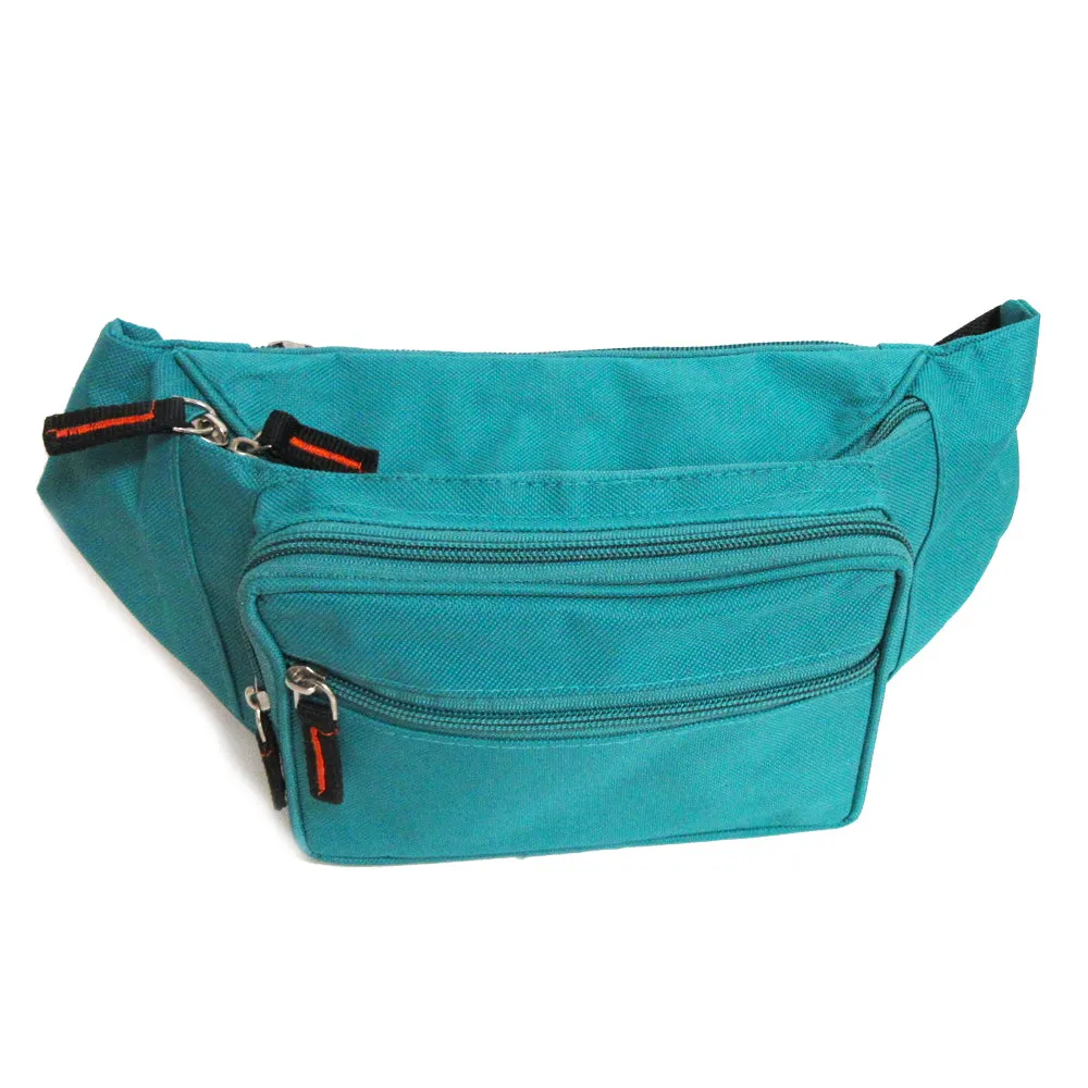 3PC Set Fanny Packs Adjustable Waist Bag Men Women Travel Sports Pouch Turquoise
