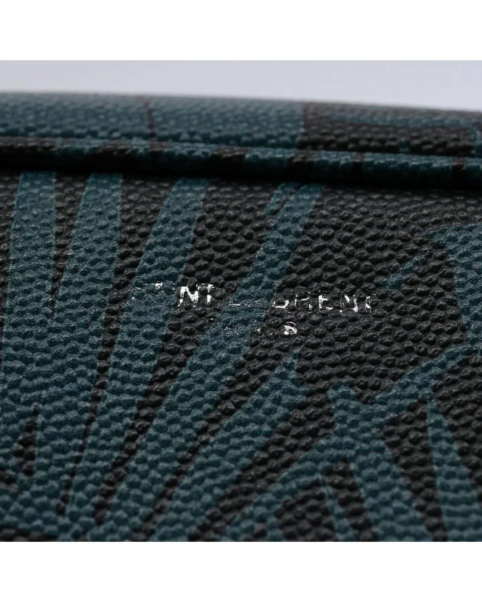 Botanical Leather Pouch in Blue