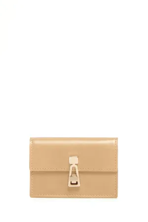 Concertina Card Wallet in Nude Leather Testing