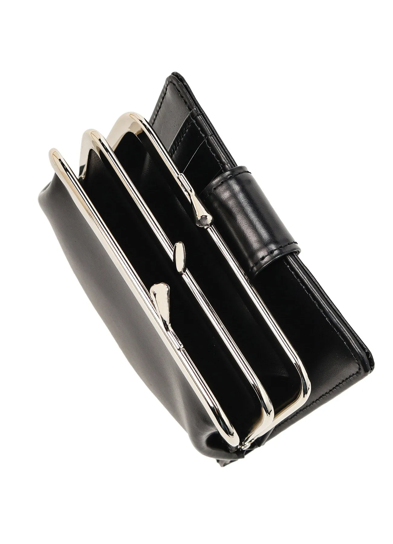 GLOSSY SMOOTH LEATHER SMALL WALLET