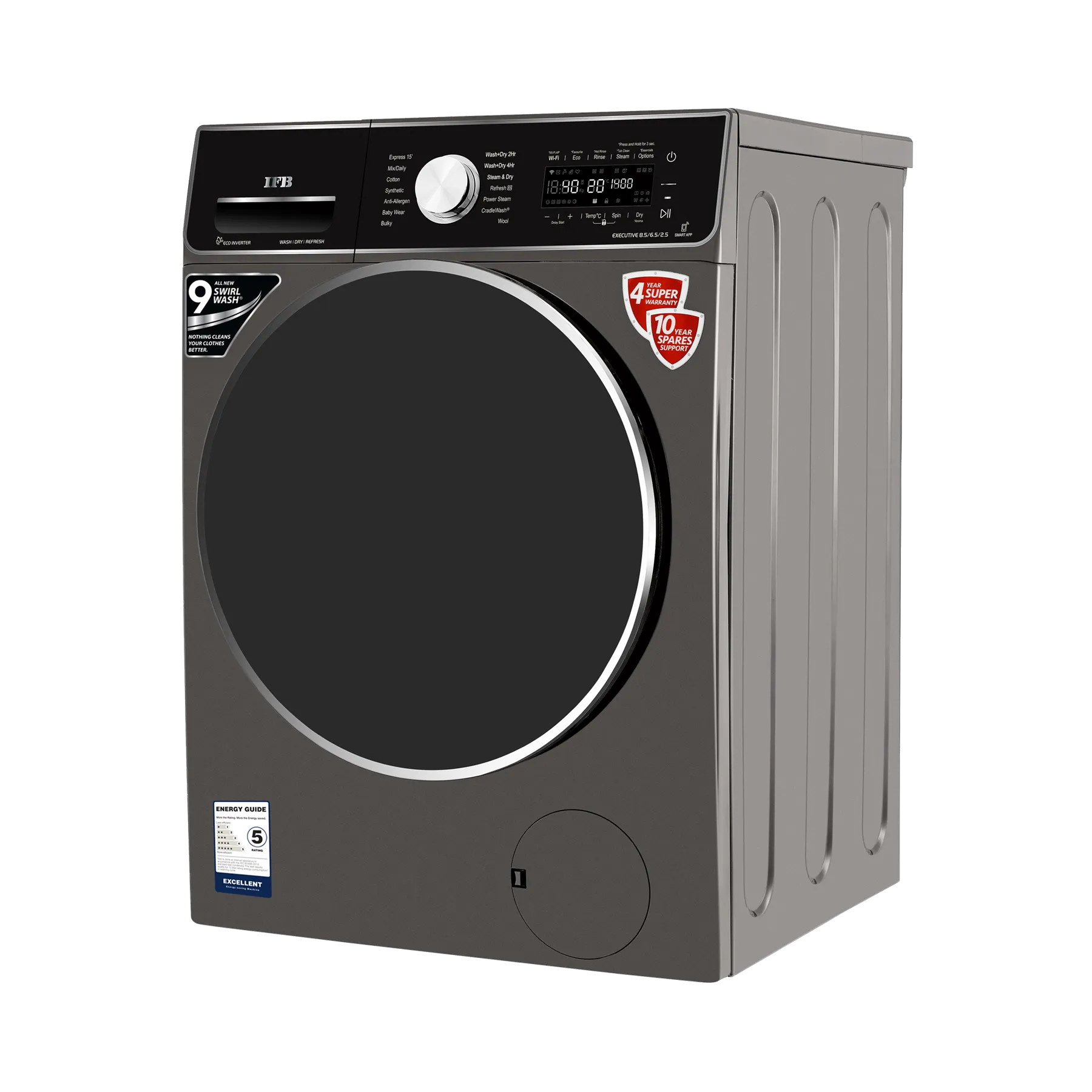 IFB Washer Dryer Executive ZXM 8.5/6.5kg 5 Star Inverter Fully-Automatic Front Loading Washing Machine