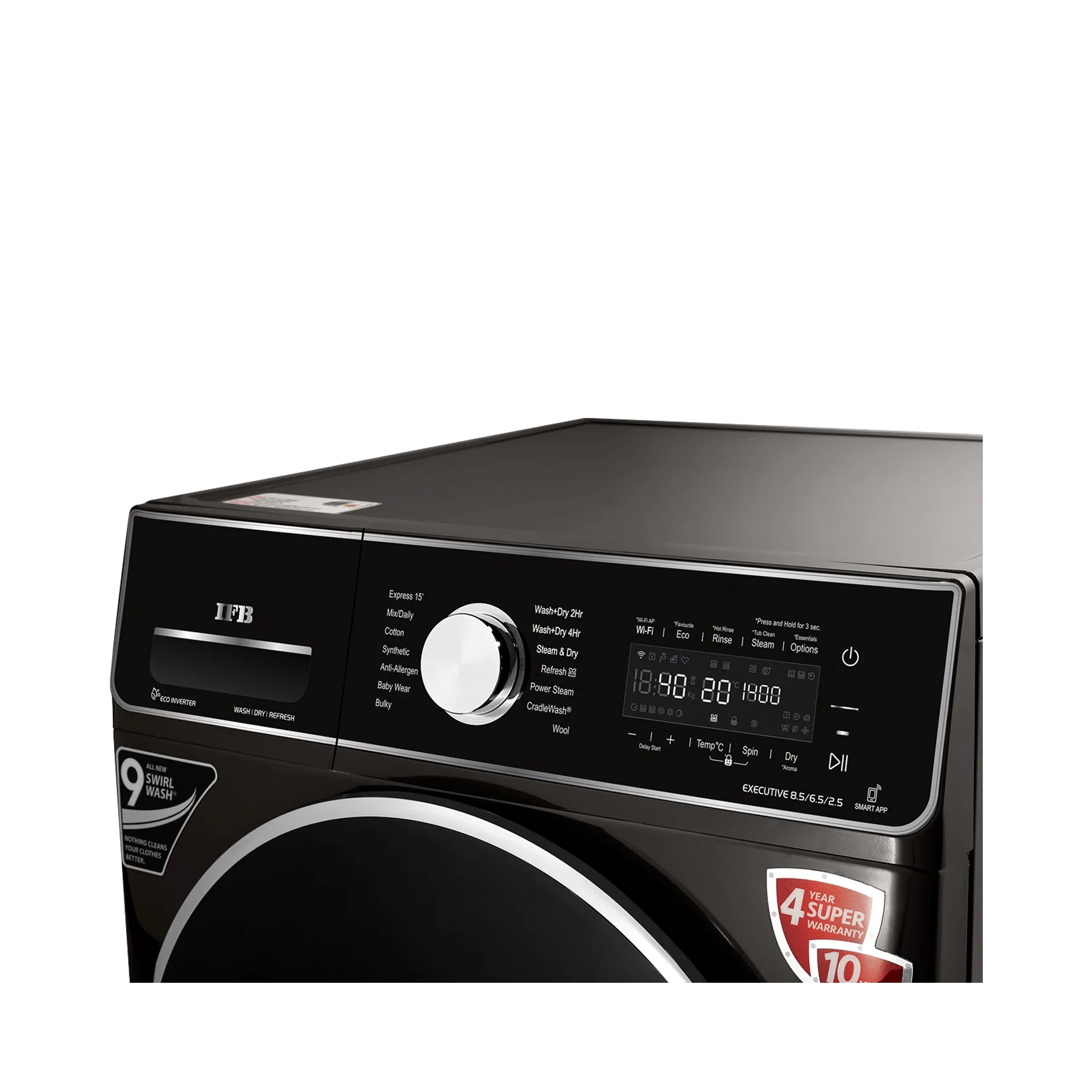 IFB Washer Dryer Executive ZXM 8.5/6.5kg 5 Star Inverter Fully-Automatic Front Loading Washing Machine