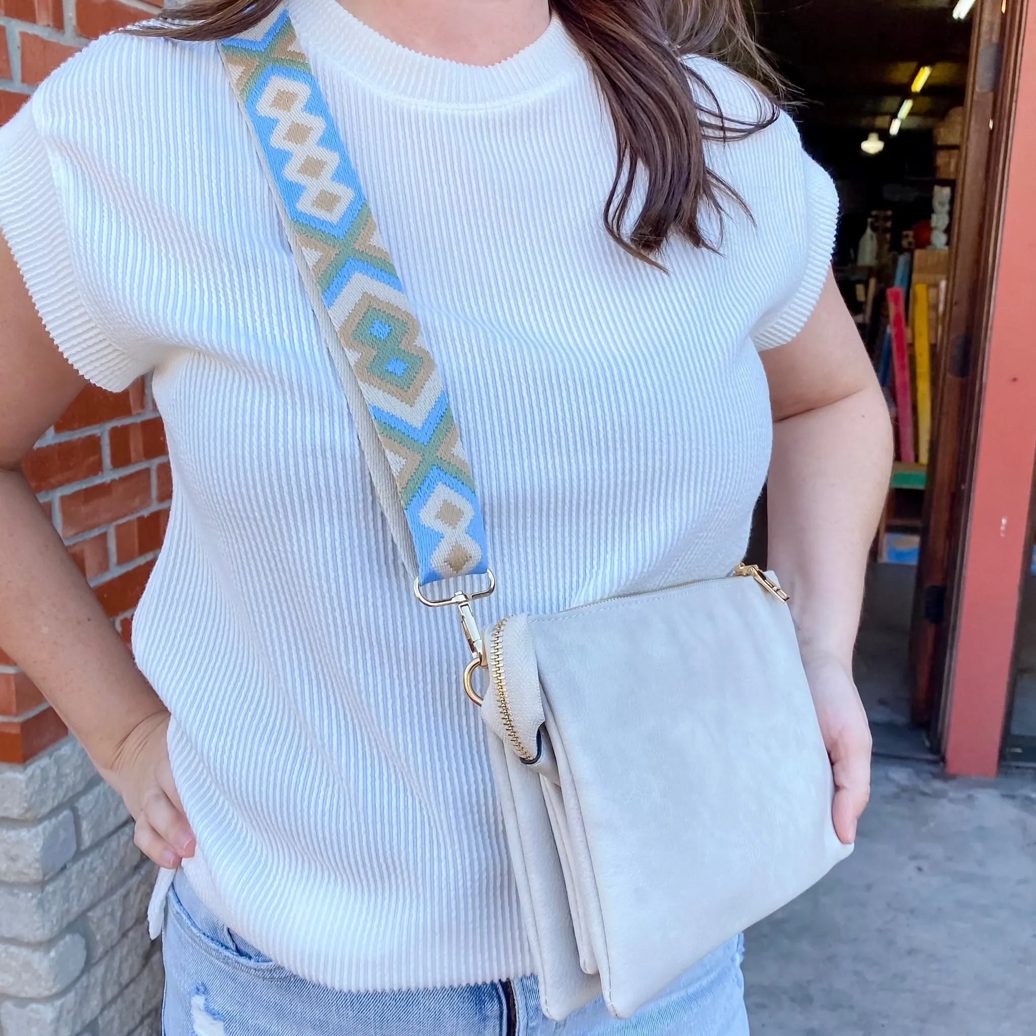 Jen & Co Izzy Crossbody Handbag - Off White
