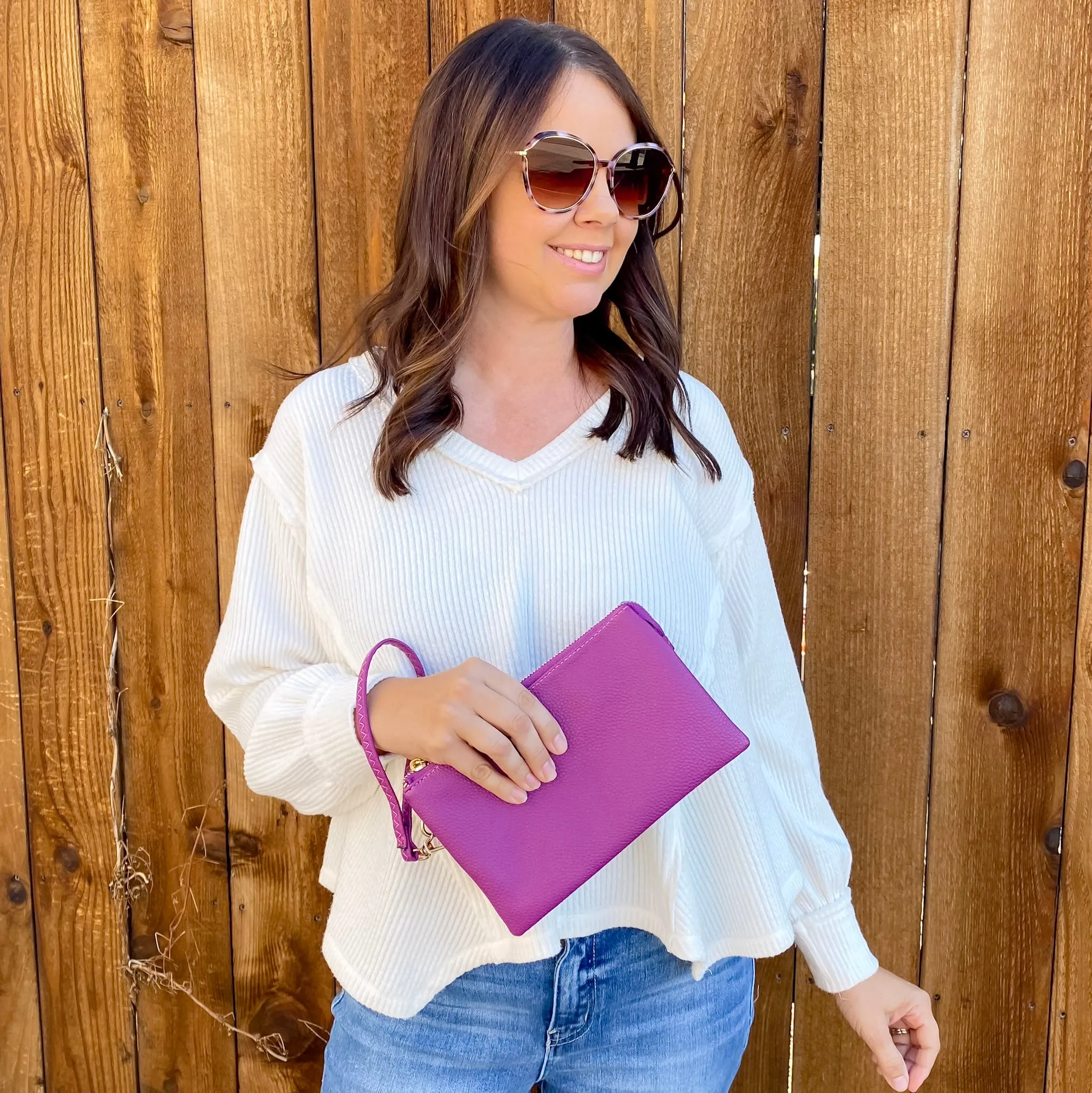 Jen & Co Riley Crossbody Handbag in Purple