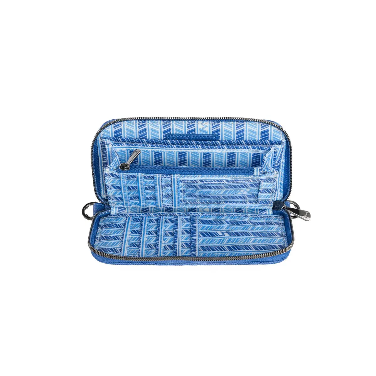 LUG Whirly Matte Luxe VL RFID Wristlet Wallet in Saphire Blue