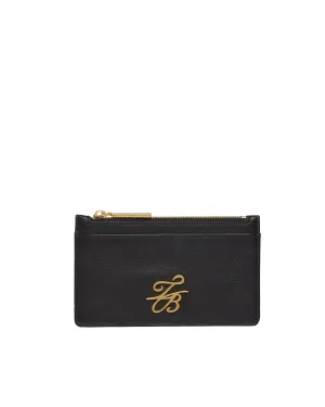 Marleah Tb Script Zip Card Holder Black