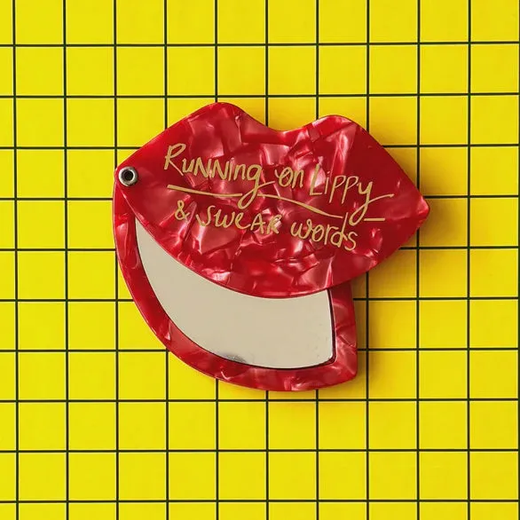 Running on Lippy  Compact Mirror