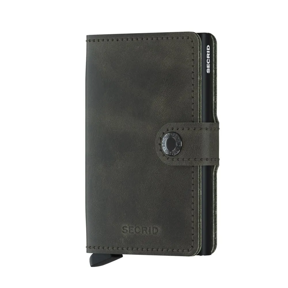Secrid Mini Wallet- Vintage Olive Black
