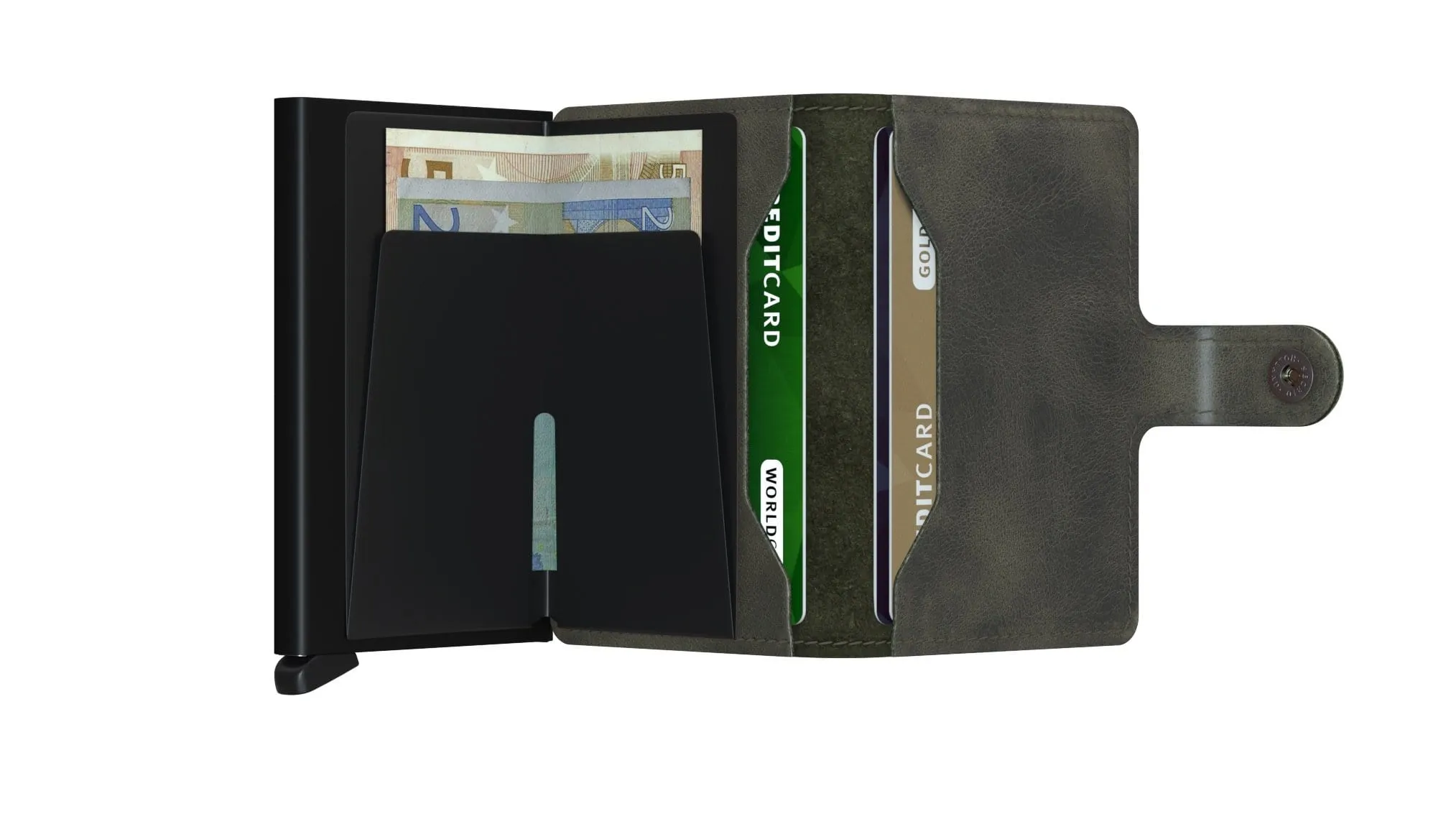 Secrid Mini Wallet- Vintage Olive Black