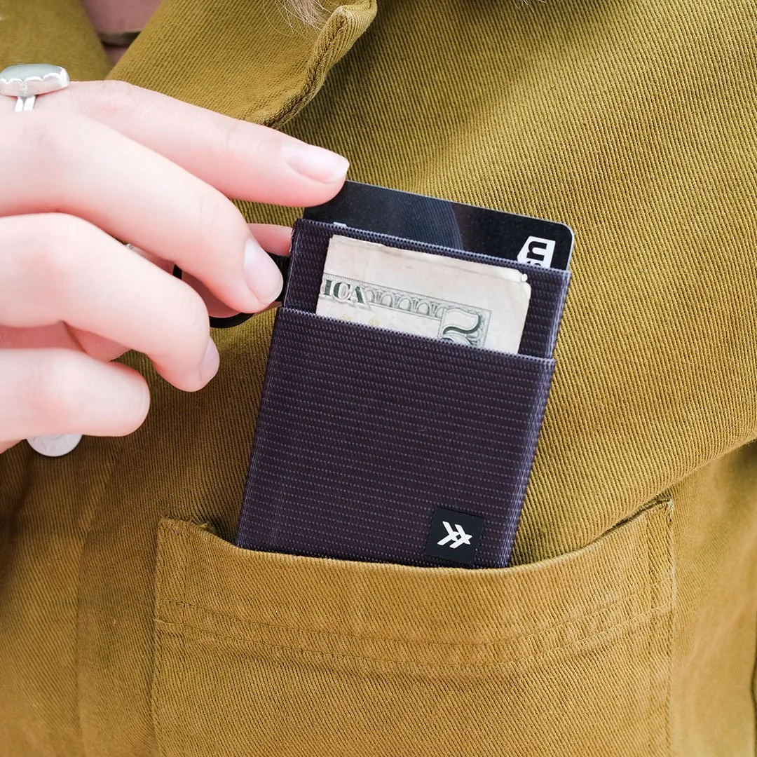 Thread Wallets Black Elastic Wallet